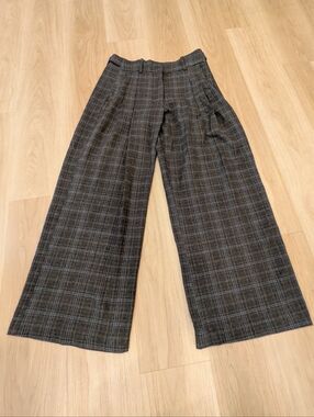 Anthropologie NWT Maeve Printed Wide Leg Trousers Work Pants Size S